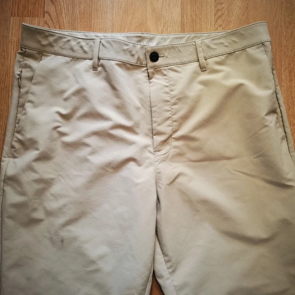 Banana‎ Republic Dress Pants Mens Khaki Classic Belt Loops Zipper Pockets 36X30